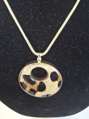 Chico's Gold-Tone Reversible Pendant Necklace and Earrings Set